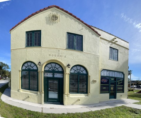 Original Venice-Nokomis Post Office (either 1917 or 1923).  Now the Evergreen Cafe